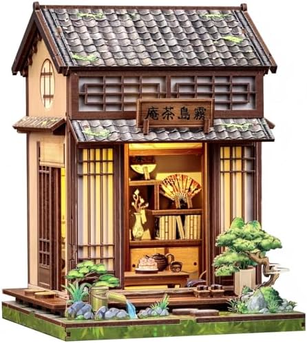 Fsolis Japanese Book Nook Kit Miniature Tea House by FsolisDIYDollhouse