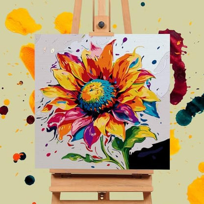 Offito Framed Paint by Numbers Kit for Adults Beginners, Colorful Sunflower - Image 4