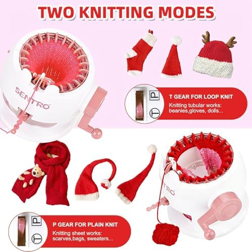 MericTop SENTRO Knitting Machine 22 Needle, Loom for Hats Scarves Socks - Image 4