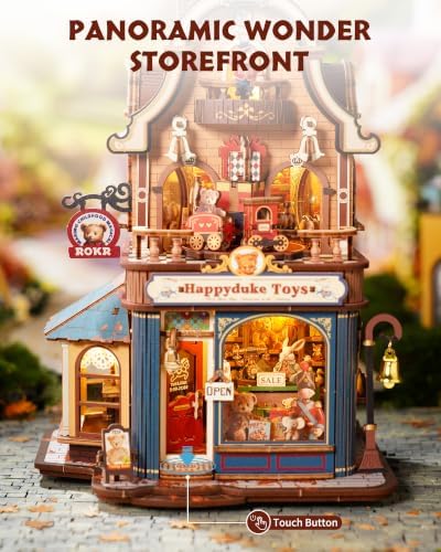 ROKR Happyduke Toys DIY Miniature House Kit 3D Wooden Puzzles for Adults - Image 4