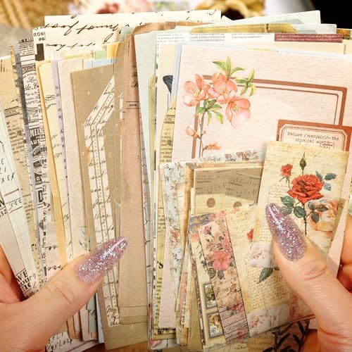 400 Sheets Vintage Scrapbook Paper Supplies, Diy Junk Journal Supplies, Bullet Journal Kit, Retro Vision Board Supplies for Scrapbooking Embellishments Planner, Decoupage Paper, 4 Sets - Image 5