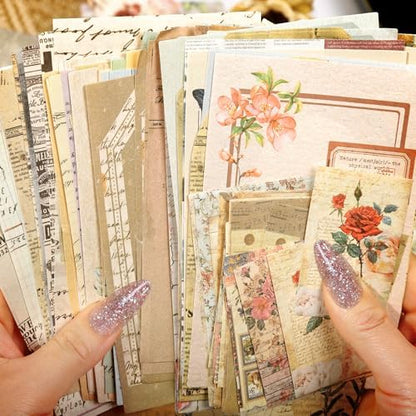 400 Sheets Vintage Scrapbook Paper Supplies, Diy Junk Journal Supplies, Bullet Journal Kit, Retro Vision Board Supplies for Scrapbooking Embellishments Planner, Decoupage Paper, 4 Sets - Image 5