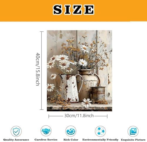 WUDWL Flower Paint by Numbers Kit for Adults,Color By Numbers for Adults - Image 5