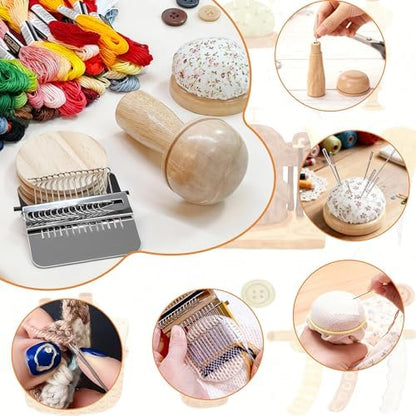 Mini Darning Loom,Handcraft DIY Weaving Repair Darning Kit for Beginner - Image 2