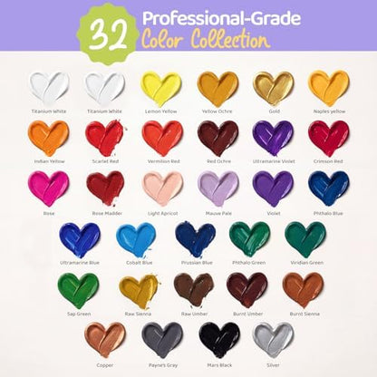 Chalkola Acrylic Paint Set for Adults & Kids - 56 Pcs Canvas Painting Kit - Image 3
