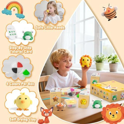 LOUFOR Air Dry Clay Kits for Kids, 12 Boxes - Image 4