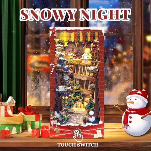 Book Nook kit with LED Christmas DIY Miniature Dollhouse Kit - Image 3