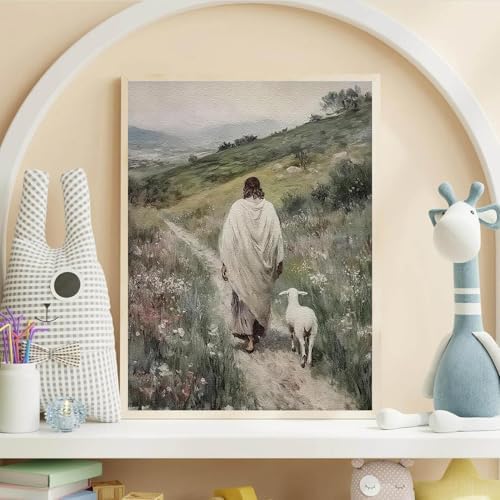 Jesus and Lamb Paint by Numbers Kit for Adults Beginner (Without Frame) - Image 4