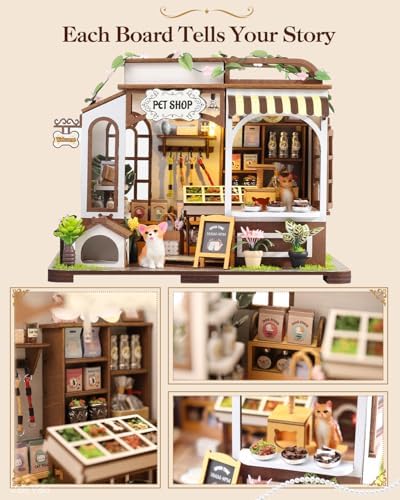 Vaki Vaki 2026 New DIY Miniature House Kit, Book Nook Puzzle with LED Light - Image 3