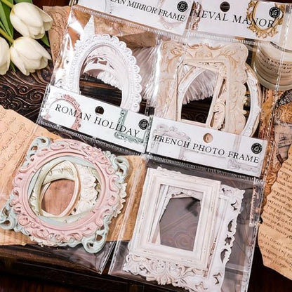 40Pcs Scrapbook Supplies Decoration Papers, Lace Frames Junk Journal Supply - Image 4