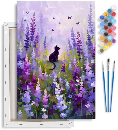 Flowers Framed Paint by Numbers Kit for Adults Beginner & Kids Ages 8-12 by Yezavesu