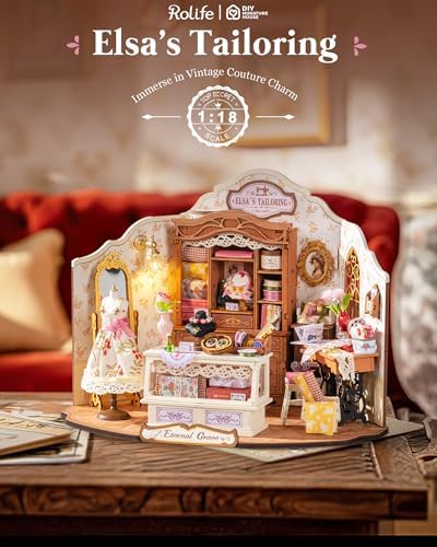Rolife Tailor Shop DIY Miniature Dollhouse Kit Gift for Adults - Image 2