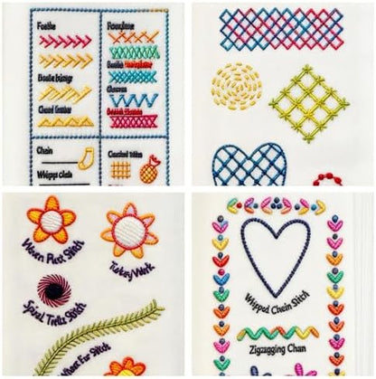 AILE 2026 New Embroidery Stitch Book Kit for Adult Beginners, Embroidery Sampler Practice Book with Complete Toolkit & Instructional Tutorial, DIY Embroidery for Adults and Craft Enthusiasts - Image 4