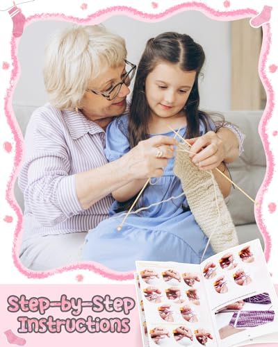 Katech Knitting Kit for Beginner Adults W/Socks Step-by-Step Instruction - Image 2