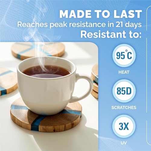 Craft Resin Crystal Clear Epoxy Resin Kit - Food Safe, UV Resistant - 4 Gal - Image 4