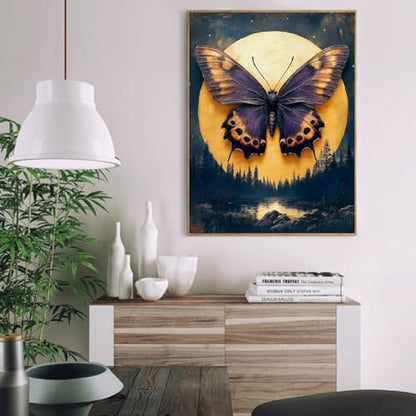 VIGEGU Butterfly Paint by Numbers Kit for Adults Beginner with Framed,Easy Adult Paint by Number Kits on Canvas DIY Painting for Beginners Art by Numbers for Home Wall Decor 10x12 Inch - Image 2