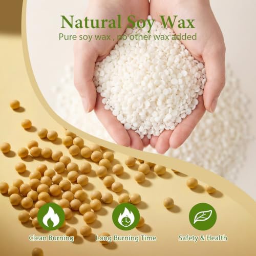 SAEUYVB 5 lbs Soy Candle Wax for Candle Making,Natural Soy Wax Pellets - Image 3