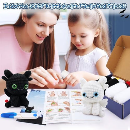 2PCS Dragons Crochet Kit for Beginners Crochet Starter Kit for Adults - Image 5