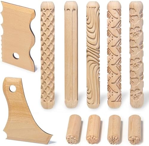 11Pcs Pottery Clay Trimming Tools Kit for Molding Sculpting Crafting by Unknown