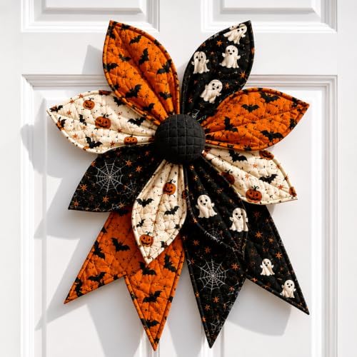Trqups DIY Large Patchwork Bow Sewing Kit Farmhouse Fabric Folded Flower，#E by Unknown