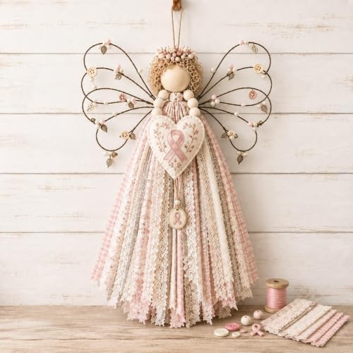 CHIANART Angel Fabric Hanging DIY Kit, Macrame Wall Weaving Craft,Crochet Wall Hanging Kit, Rustic Farmhouse Christmas Tree & Holiday Home Decor, Beginner-Friendly Handmade Gift for Women (E1) by Unknown