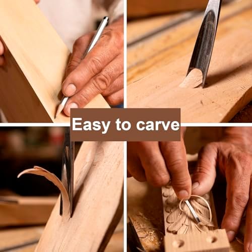 24-Piece Solid Wood Carving Blocks & Whittling Kit for Adults & Beginners - 3 Sizes Natural Wood Craft Supplies for DIY, Christmas Decor, Home Arts, Woodworking Class - Image 5