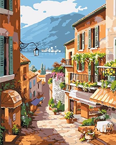 QUITEDEW Scenery Paint by Numbers Kit for Adults Beginner 16X20 Inch by QUITEDEW