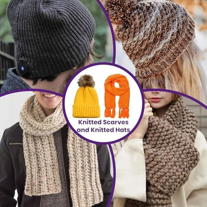 SATUY 4 Pcs Knitting Loom Kit, Scarf & Hat Loom with Crochet Hook & Needle - Image 7