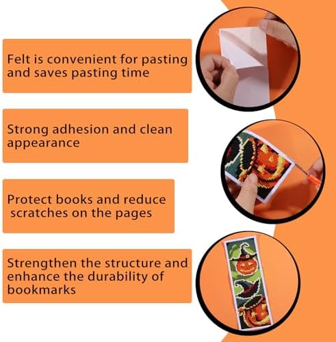 ORIGACH 6 Set Halloween Cross Stitch Bookmark Kit for Beginner - Image 4