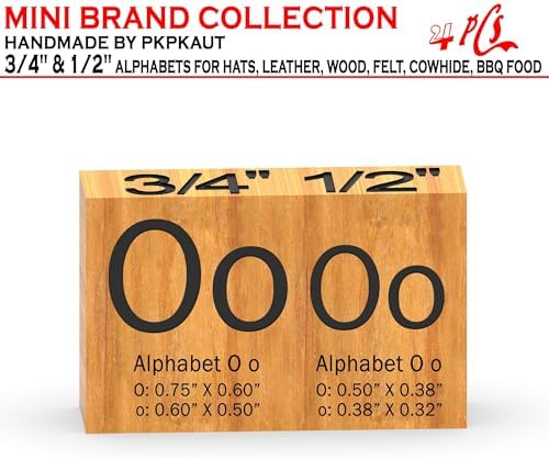 4Pcs Letters Branding Iron for Wood, Leather Branding Stamp (O o) - Image 2
