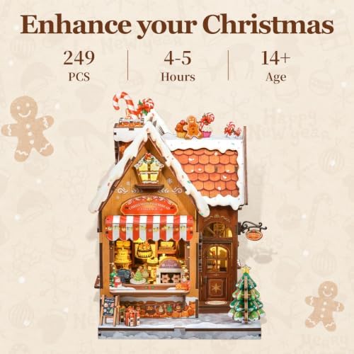 Fsolis Christmas Book Nook Kit, DIY Miniature House - Image 2