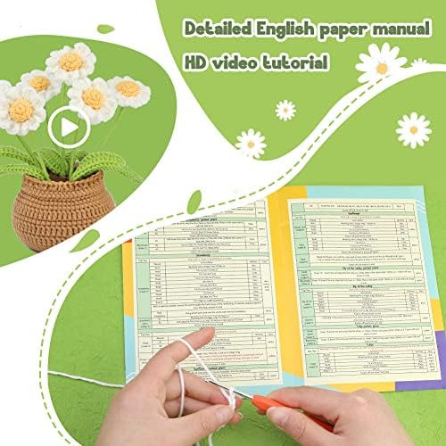 kgxulr Crochet Kit, Little Daisy Knitting Kit, Crochet Kit for Beginners - Image 3