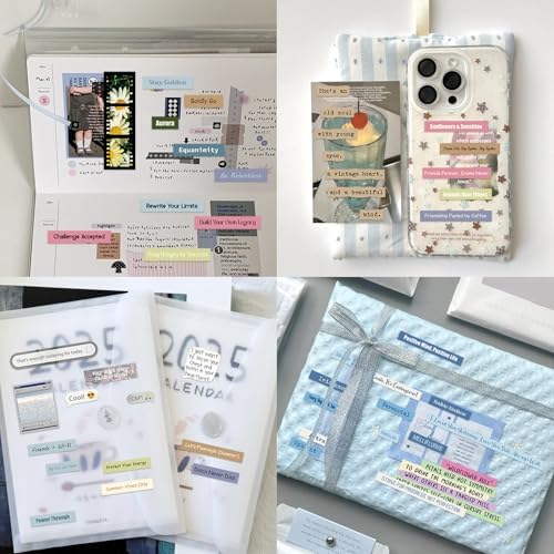 PRSTINCOL 2346PCS Quote Stickers,48 Sheets Scrapbook Supplies Kit Word Stickers for Journaling, Card Making, Vision Board Supplies for Adults Crafting - Image 4