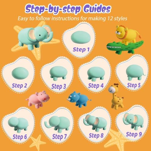 Both idea Air Dry Clay Kit Air Clay Kit Air Dry Clay Kits for Kids Air Clay Craft Clay Set Molding Foam Soft Air Dough Clay Craft for Classroom DIY Projects Brthday Gifts Party - Image 2