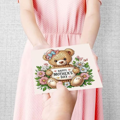 VODAPYC 6PCS Mother's Day Diamond Art Greeting Cards Kit - Image 4