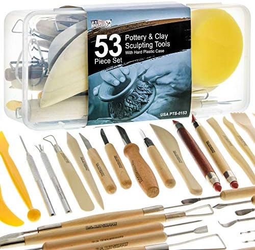 U.S. Art Supply Pottery & Clay Tools Set (53-Piece) by USArtSupply