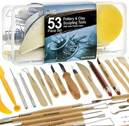 U.S. Art Supply Pottery & Clay Tools Set (53-Piece) by USArtSupply
