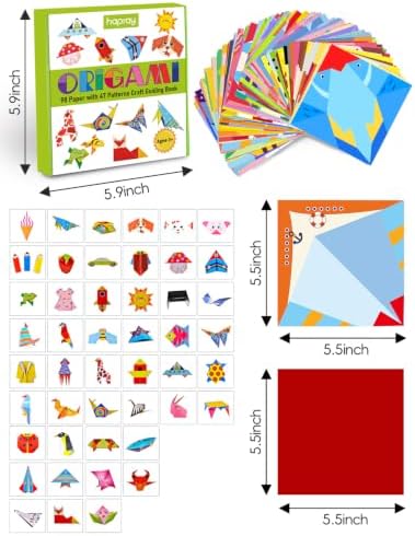hapray Origami Kit for Kids, 98 Paper with 47 Patterns, Origami Instruction - Image 5