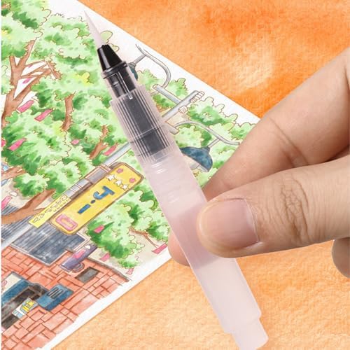 RGBMIX Watercolor Coloring Book for Adults Stress Relief Foldable Painting Pad with 24-Color Paint laowu - Image 5