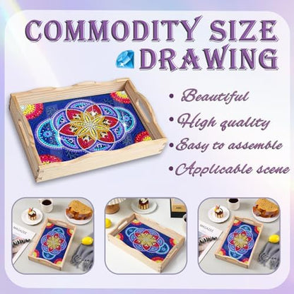 EWJRNSF Diamond Art Kits for Adults Wooden Serving Trays with Handles - Image 4