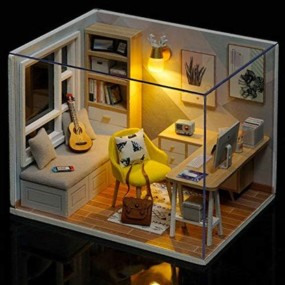 DIY Miniature Dollhouse Kit with Furniture Plus Dust Proof for Teens Adults - Image 2