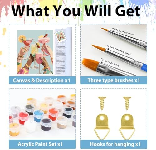 Paint by Numbers Kit for Adults, Adult Paint by Number Kits 16x20 Inch - Image 5