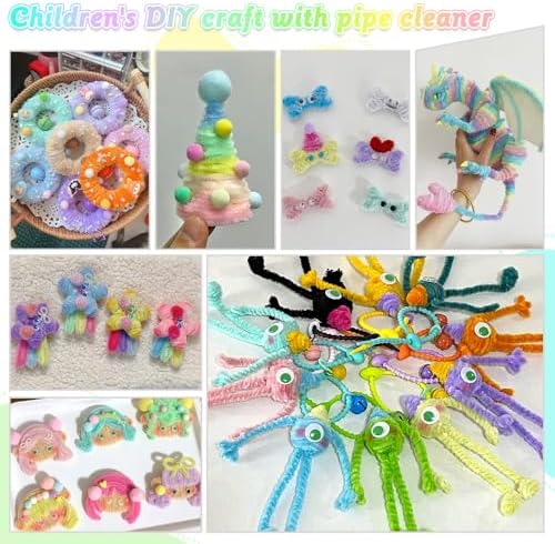 AHAMETON 720Pcs Multi-Color Pipe Cleaners Flower Kit,Chenille Stems Craft - Image 6