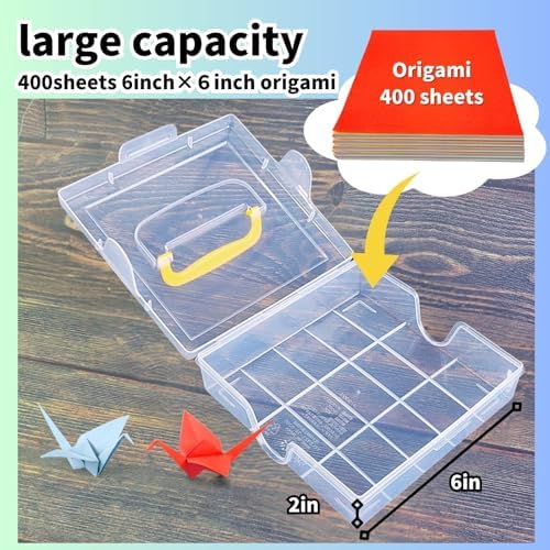 Someie｜Origami Paper for Kids｜Origami kit｜Kids Craft｜6 Inch (15cm) Origami Paper Storage Container ｜Japanese Pattern Sheets 4 Pattern×10 Sheet Each Total 40 Sheets (Japanese Pattern：flower) - Image 3