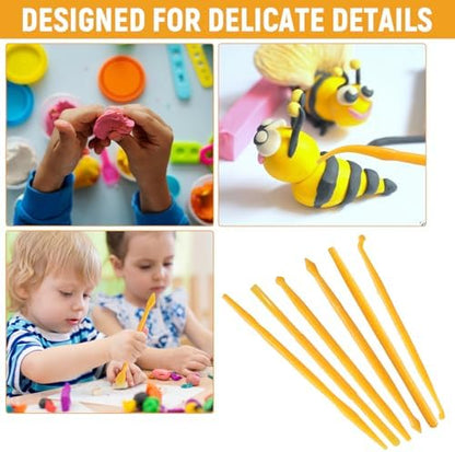 32Pcs Clay Sculpting Tools, Polymer Clay Art Tool Set Cake Decorating Hand Tools, DIY Plastic Pottery Tool Kit for Embossing Fondant Crafts - Image 6