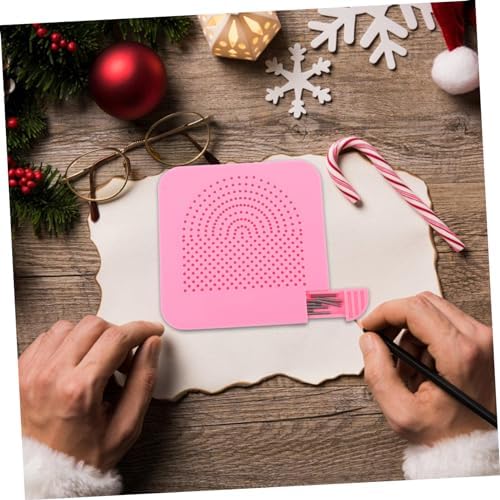 Pink Paper Crafting Quilling Board with Drawer, ABS Stripe Texture - Image 4
