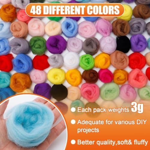 Biggun 96pcs 10.4 oz Needle Felting Wool - Image 2