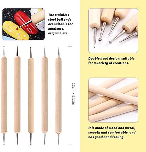 Swpeet 89Pcs Modeling Clay Sculpting Tools Kits, Ball Stylus Tool, Dotting Pottery Tools, Polymer Clay Cutters,Cutters Mold Cutter Punch Tools for Making Modeling Clay Cake Fondant Decoration - Image 6
