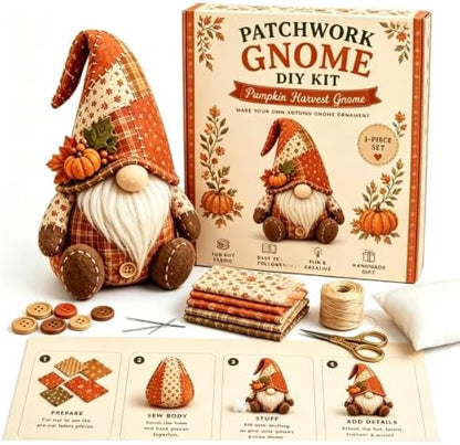 DIY Patchwork Animal Kit,Make Your own Cute Animals; Christmas Elf Patchwork Kit; Suitable for Adults and Beginners as a Sewing Project; Perfect for Home Decor and Gifts (Orange) by Unknown