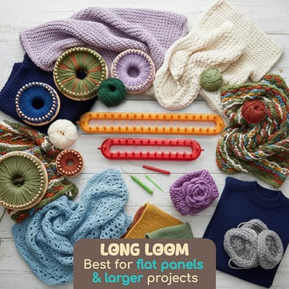 Olikraft Knitting Loom Kit for Beginners, 4 Round and 2 Rectangular Looms - Image 4